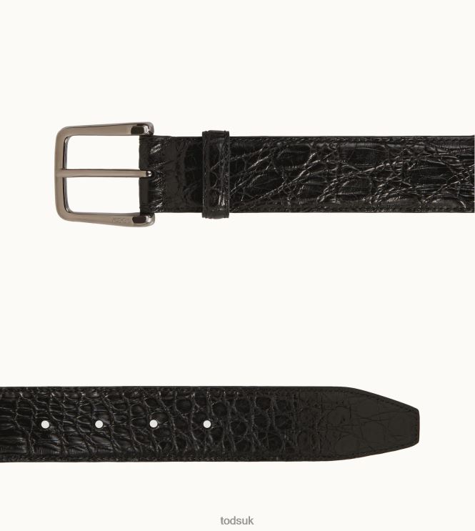 Tod's Men Belt in Caiman 602L84953 Black