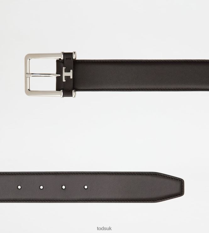 Tod's Men Belt in Leather 602L84950 Brown
