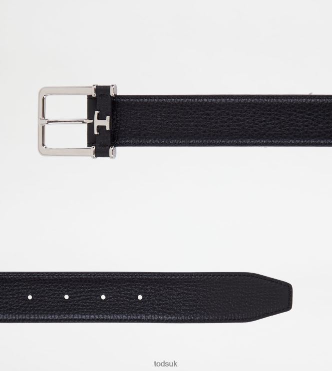 Tod's Men Belt in Leather 602L84951 Black