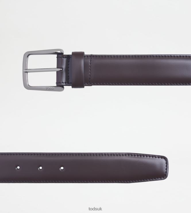 Tod's Men Belt in Leather 602L84965 Brown