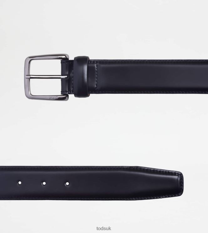 Tod's Men Belt in Leather 602L84967 Black