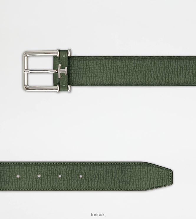 Tod's Men Belt in Leather 602L84974 Green
