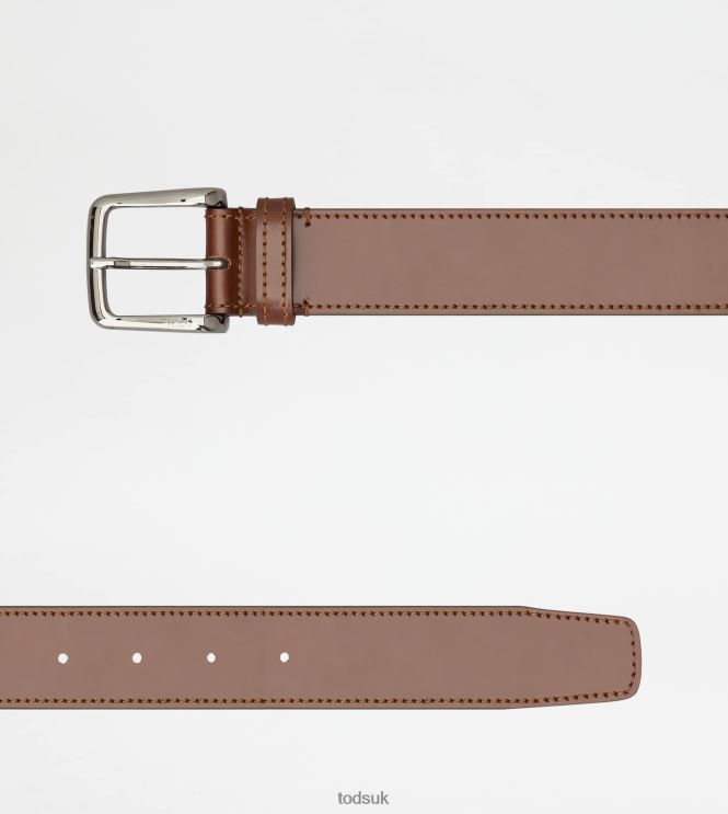 Tod's Men Belt in Leather 602L84977 Brown