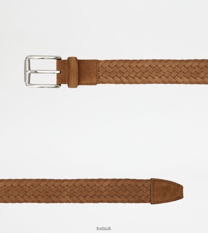 Tod's Men Belt in Suede 602L84937 Beige