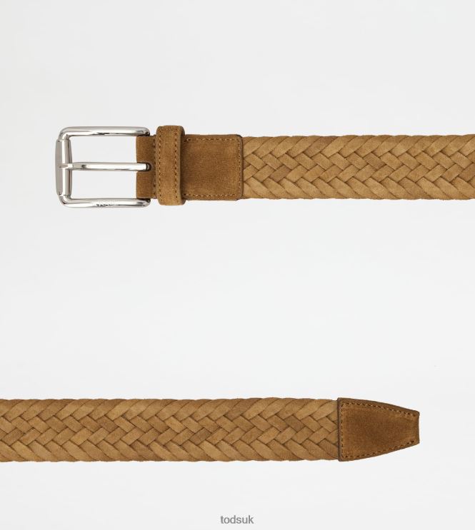 Tod's Men Belt in Suede 602L84943 Beige