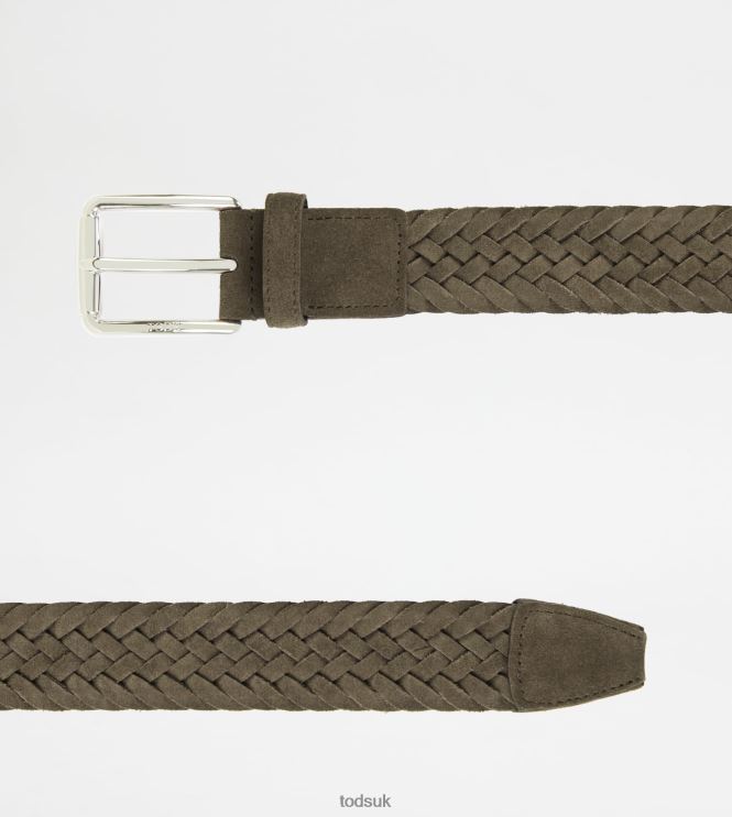 Tod's Men Belt in Suede 602L84947 Green