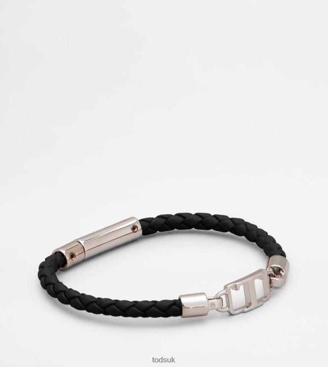 Tod's Men Bracelet in Leather 602L841053 Black