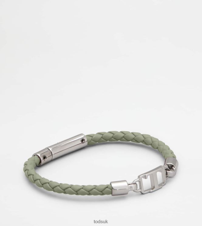 Tod's Men Bracelet in Leather 602L841066 Green