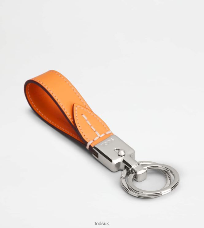 Tod's Men Leather Key Holder 602L841045 Orange
