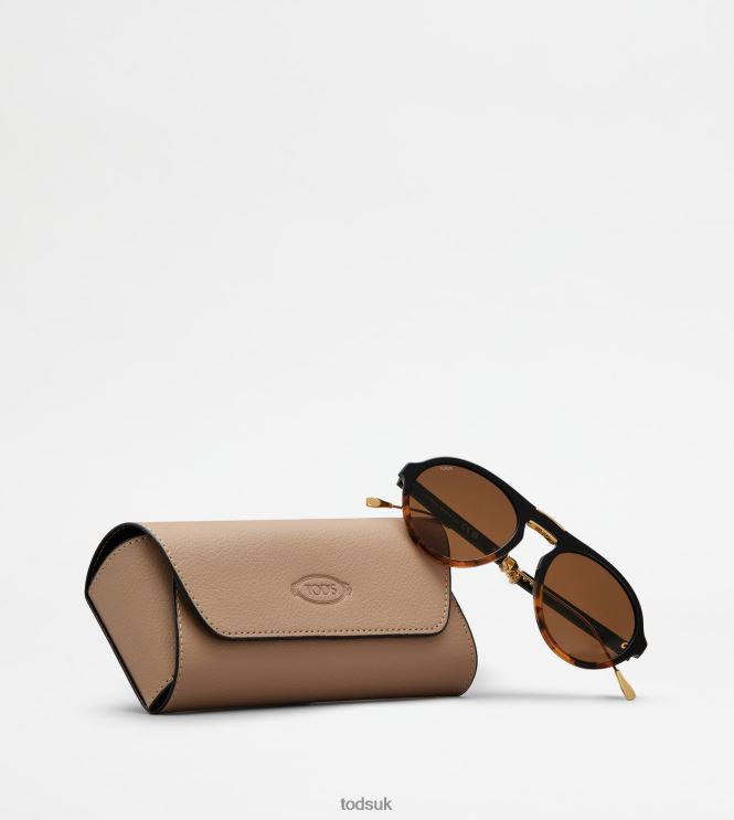Tod's Men Foldable Sunglasses 602L841075 Brown/Black