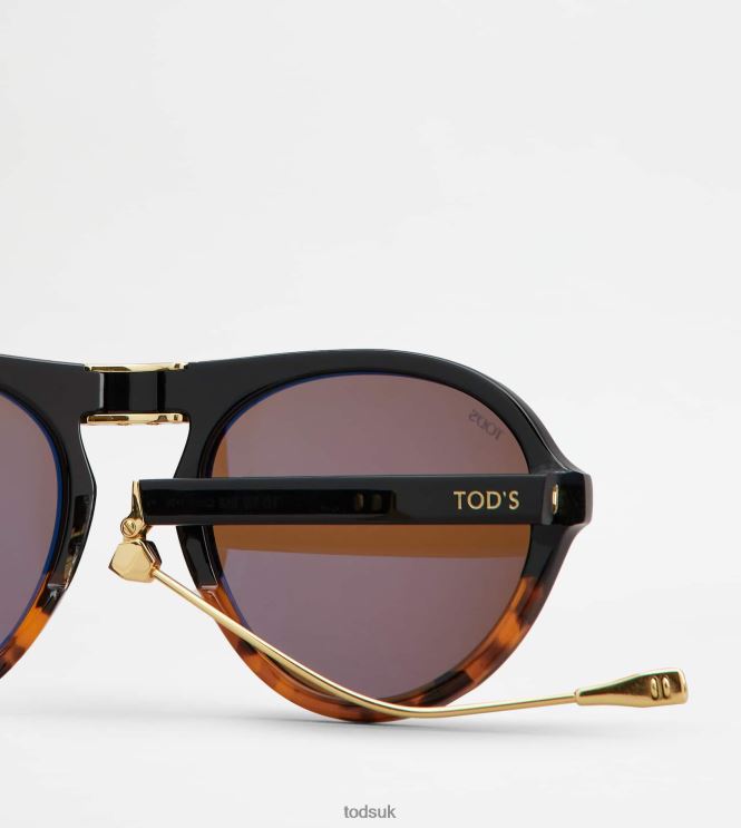 Tod's Men Foldable Sunglasses 602L841075 Brown/Black