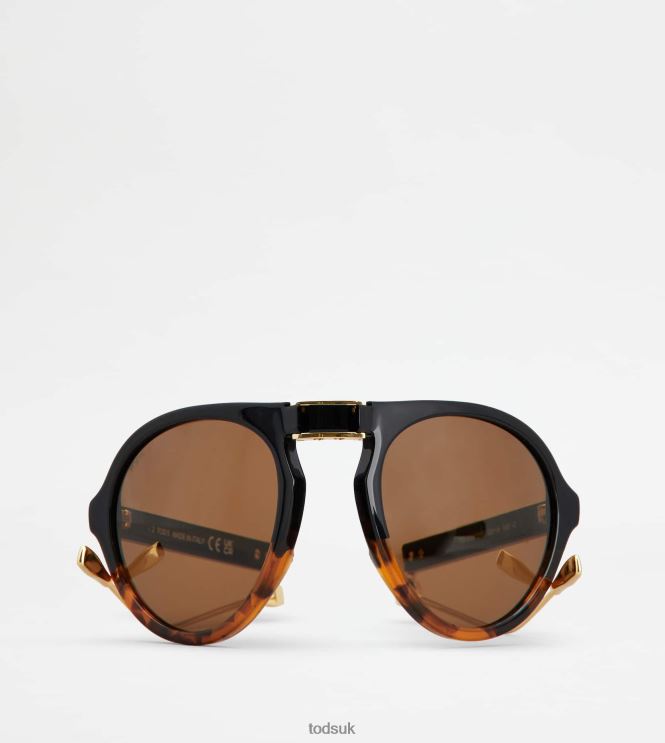 Tod's Men Foldable Sunglasses 602L841075 Brown/Black