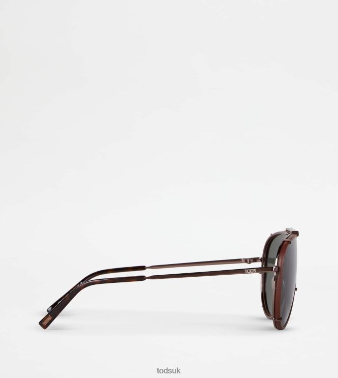 Tod's Men Pilot Sunglasses 602L841079 Brown