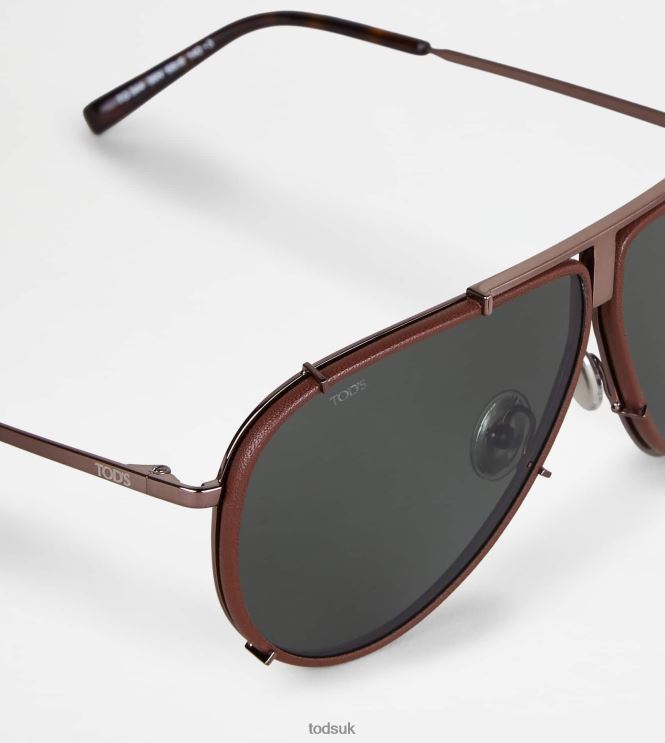 Tod's Men Pilot Sunglasses 602L841079 Brown