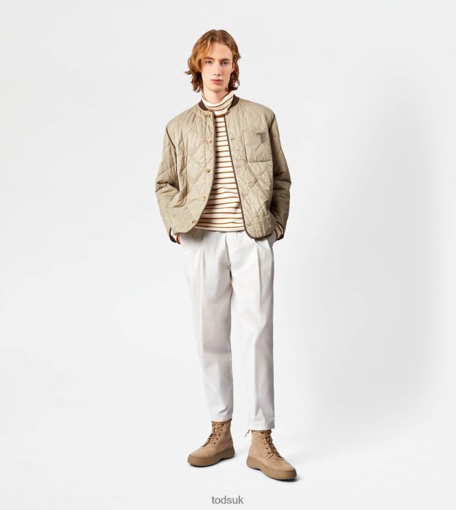 Tod's Men Quilted Jacket 602L841095 Beige