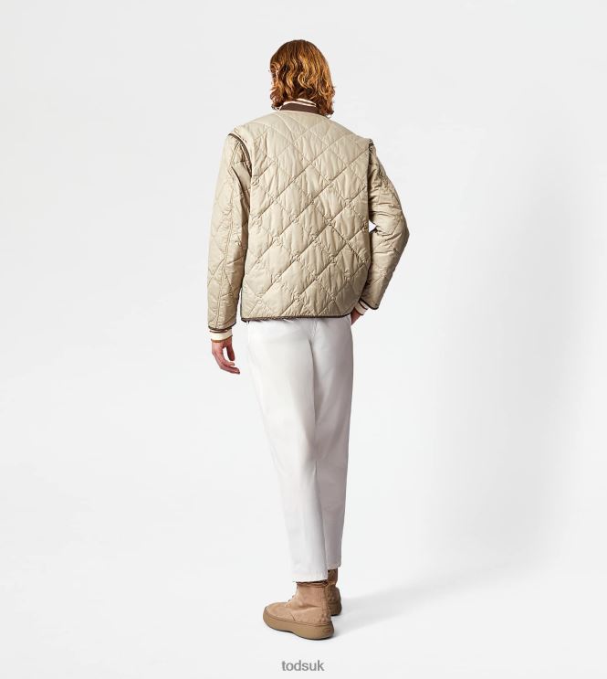 Tod's Men Quilted Jacket 602L841095 Beige