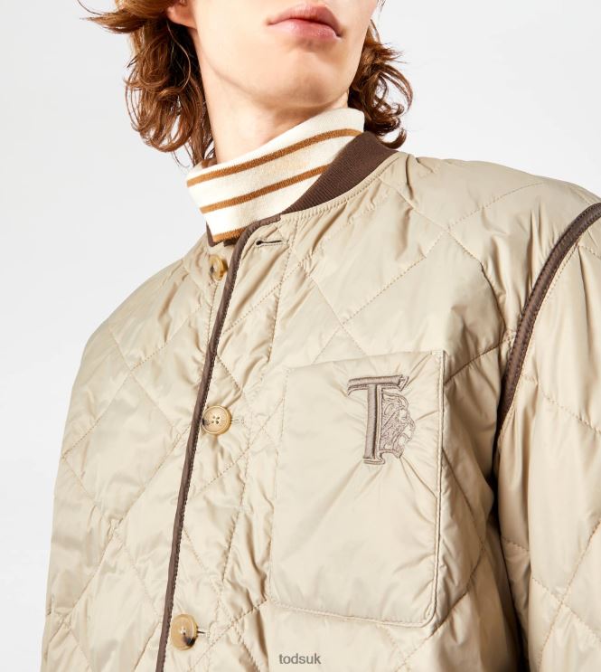 Tod's Men Quilted Jacket 602L841095 Beige