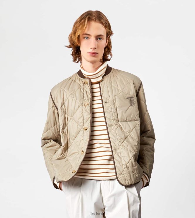 Tod's Men Quilted Jacket 602L841095 Beige