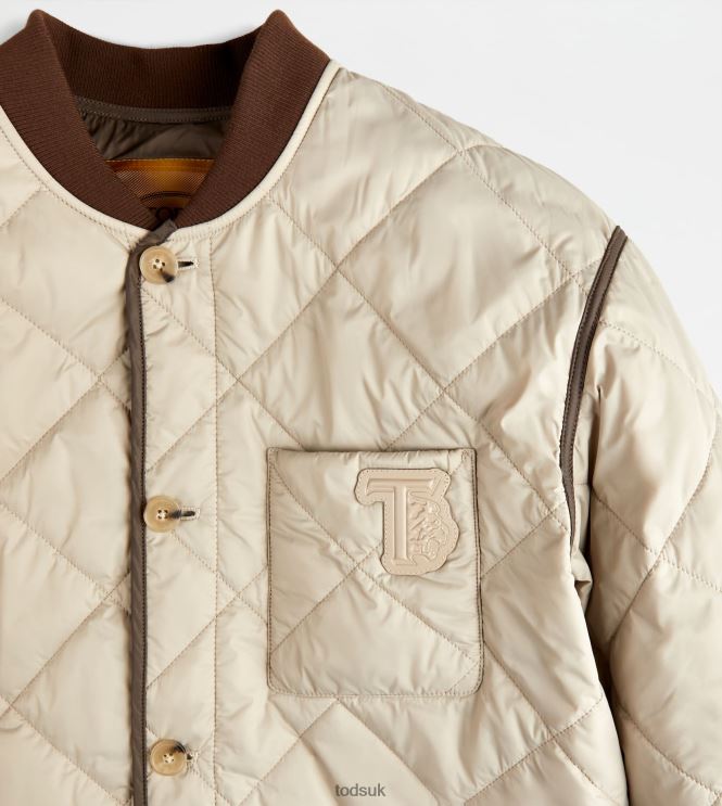Tod's Men Quilted Jacket 602L841095 Beige