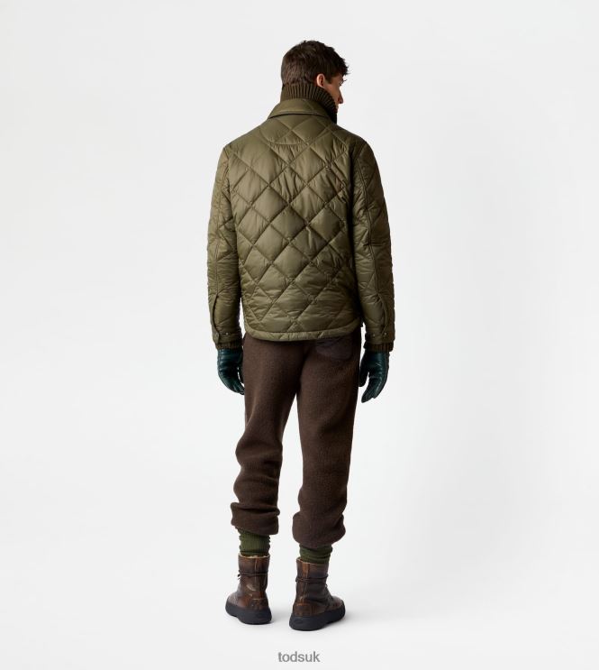 Tod's Men Quilted Over Shirt 602L841113 Green