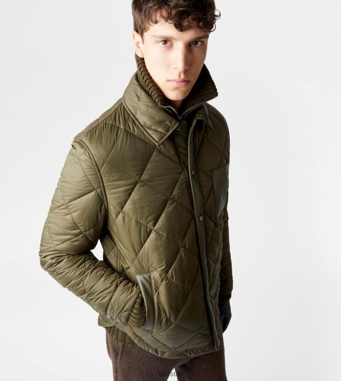 Tod's Men Quilted Over Shirt 602L841113 Green