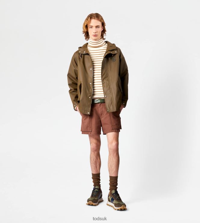 Tod's Men Rubberized Parka 602L841097 Green