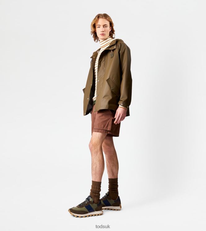 Tod's Men Rubberized Parka 602L841097 Green