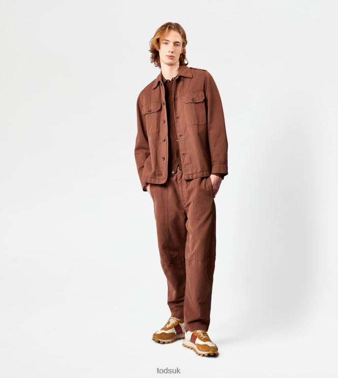 Tod's Men Shirt Jacket Maxi Pockets 602L841088 Brown