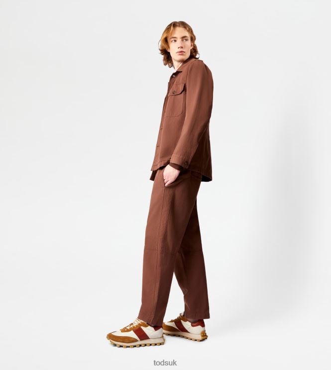Tod's Men Shirt Jacket Maxi Pockets 602L841088 Brown