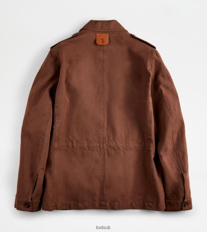 Tod's Men Shirt Jacket Maxi Pockets 602L841088 Brown
