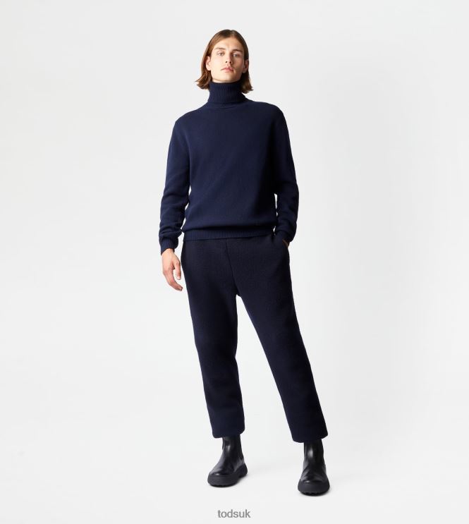 Tod's Men Cashmere Blend Turtleneck 602L841124 Blue