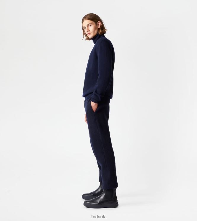 Tod's Men Cashmere Blend Turtleneck 602L841124 Blue