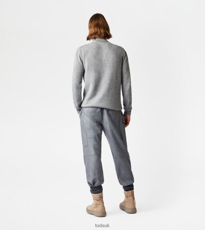Tod's Men Cashmere Blend Turtleneck 602L841125 Grey