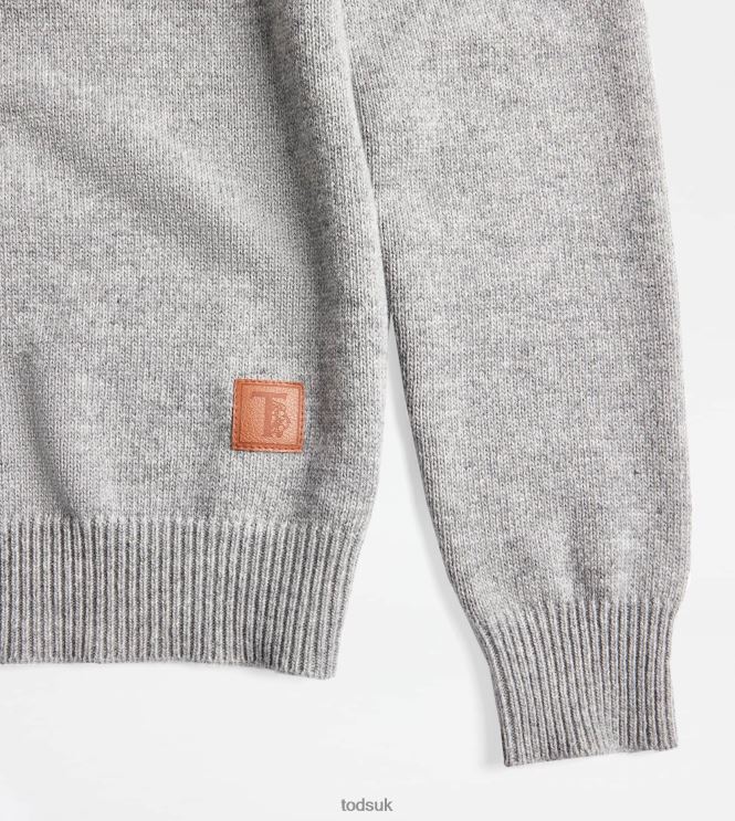 Tod's Men Cashmere Blend Turtleneck 602L841125 Grey