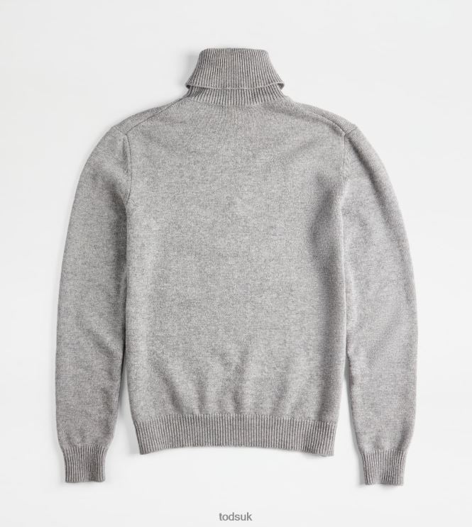 Tod's Men Cashmere Blend Turtleneck 602L841125 Grey
