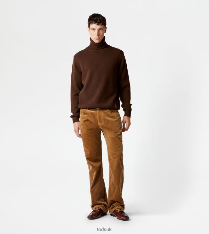 Tod's Men Cashmere Blend Turtleneck 602L841126 Brown