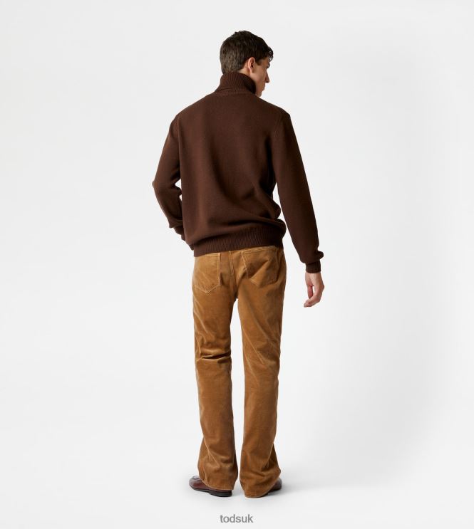 Tod's Men Cashmere Blend Turtleneck 602L841126 Brown