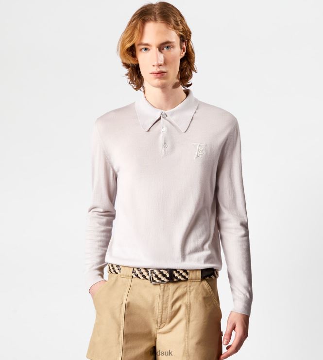 Tod's Men Cashmere Blend Polo Shirt 602L841093 Grey