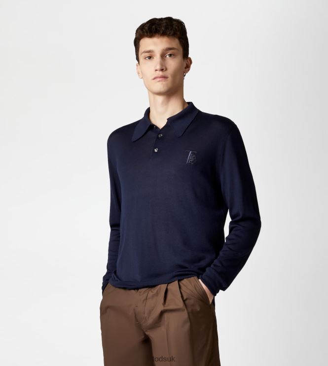 Tod's Men Cashmere Blend Polo Shirt 602L841104 Blue