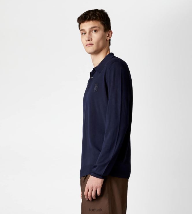 Tod's Men Cashmere Blend Polo Shirt 602L841104 Blue