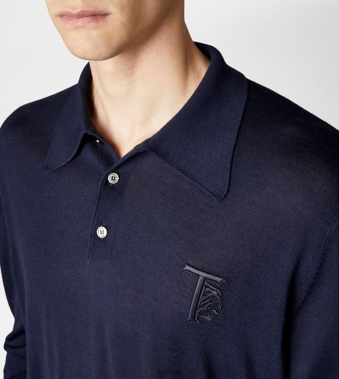Tod's Men Cashmere Blend Polo Shirt 602L841104 Blue