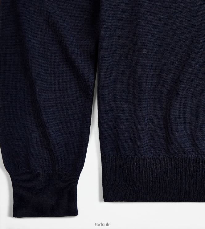 Tod's Men Cashmere Blend Polo Shirt 602L841104 Blue