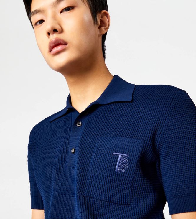 Tod's Men Polo Shirt in Knit 602L841119 Blue