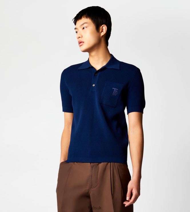 Tod's Men Polo Shirt in Knit 602L841119 Blue