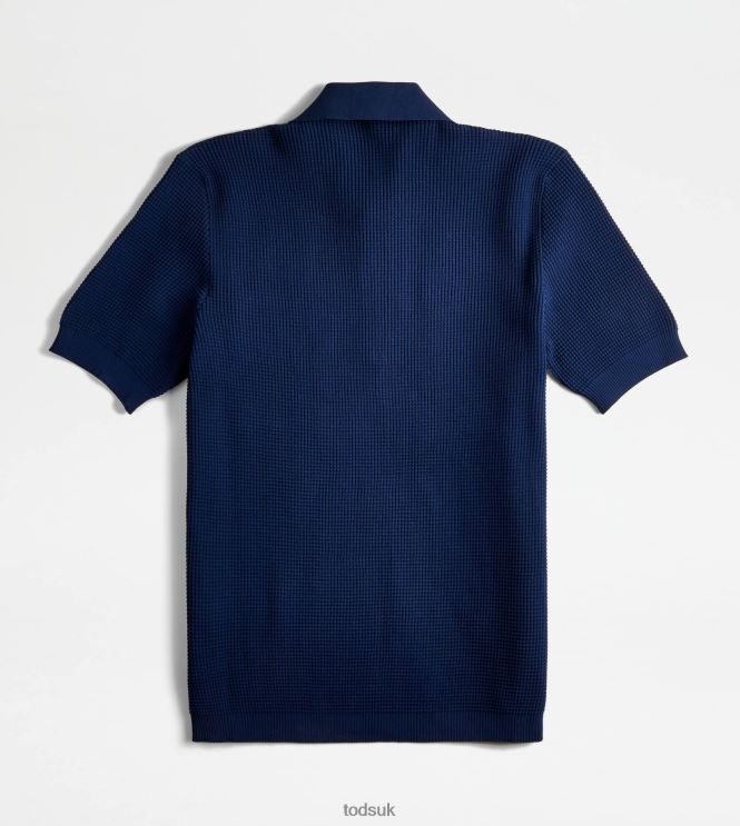 Tod's Men Polo Shirt in Knit 602L841119 Blue