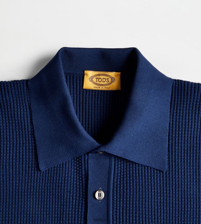 Tod's Men Polo Shirt in Knit 602L841119 Blue