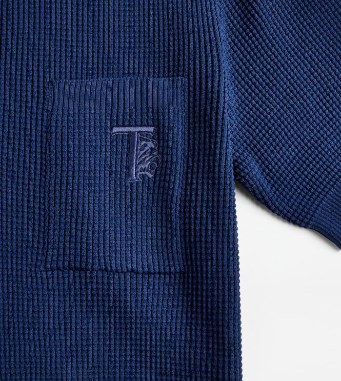 Tod's Men Polo Shirt in Knit 602L841119 Blue
