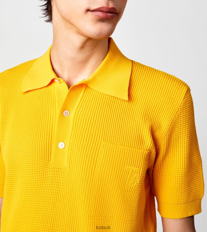 Tod's Men Polo Shirt in Knit 602L841123 Yellow