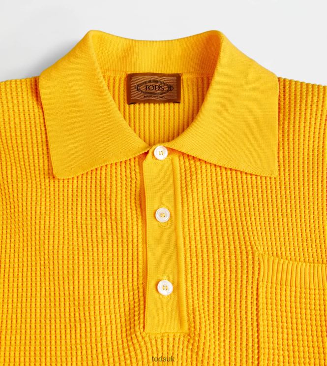 Tod's Men Polo Shirt in Knit 602L841123 Yellow