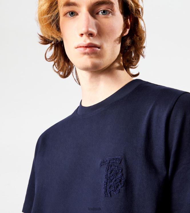 Tod's Men Round Neck T-Shirt 602L841101 Blue